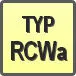Piktogram - Typ: RCWa
